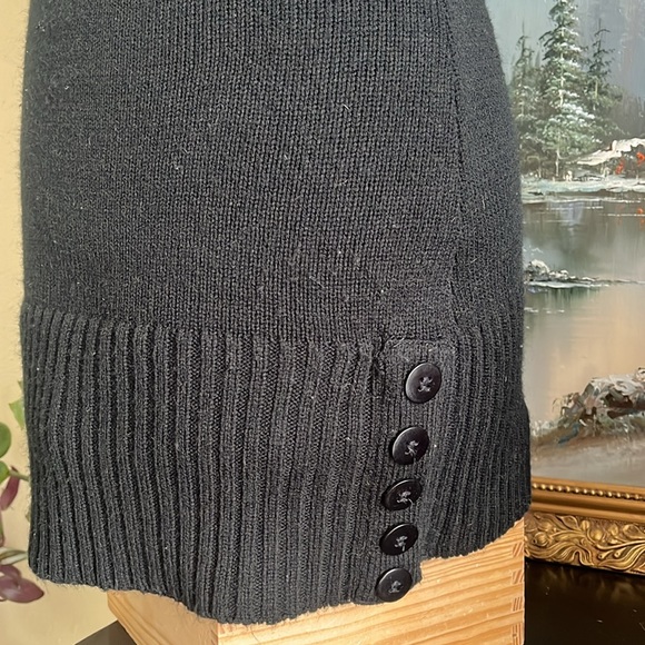 Black Mini Sweater Dress Red Paint - Picture 3 of 6